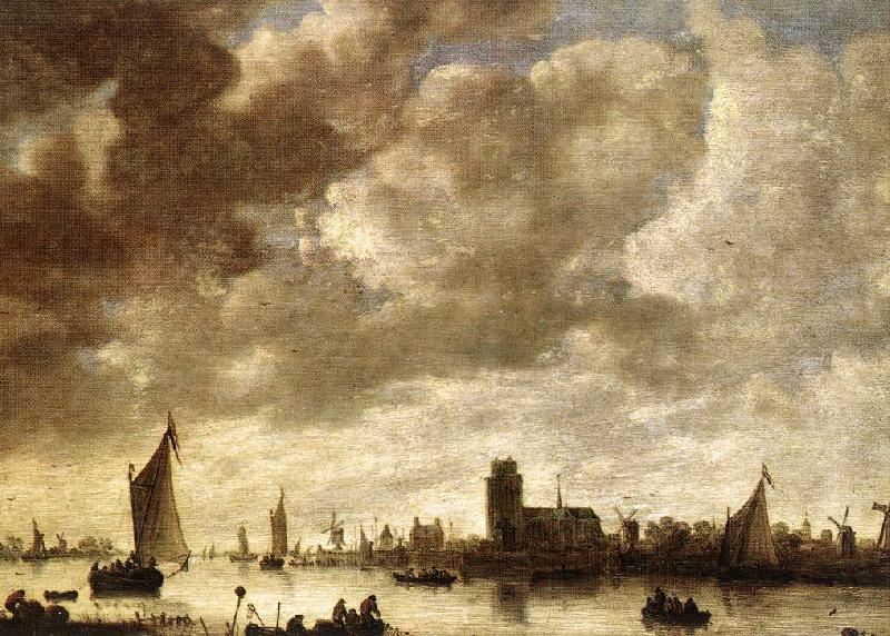 GOYEN, Jan van View of the Merwede before Dordrecht sdg France oil painting art
